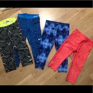 4 Pairs of Running Cropped Leggings